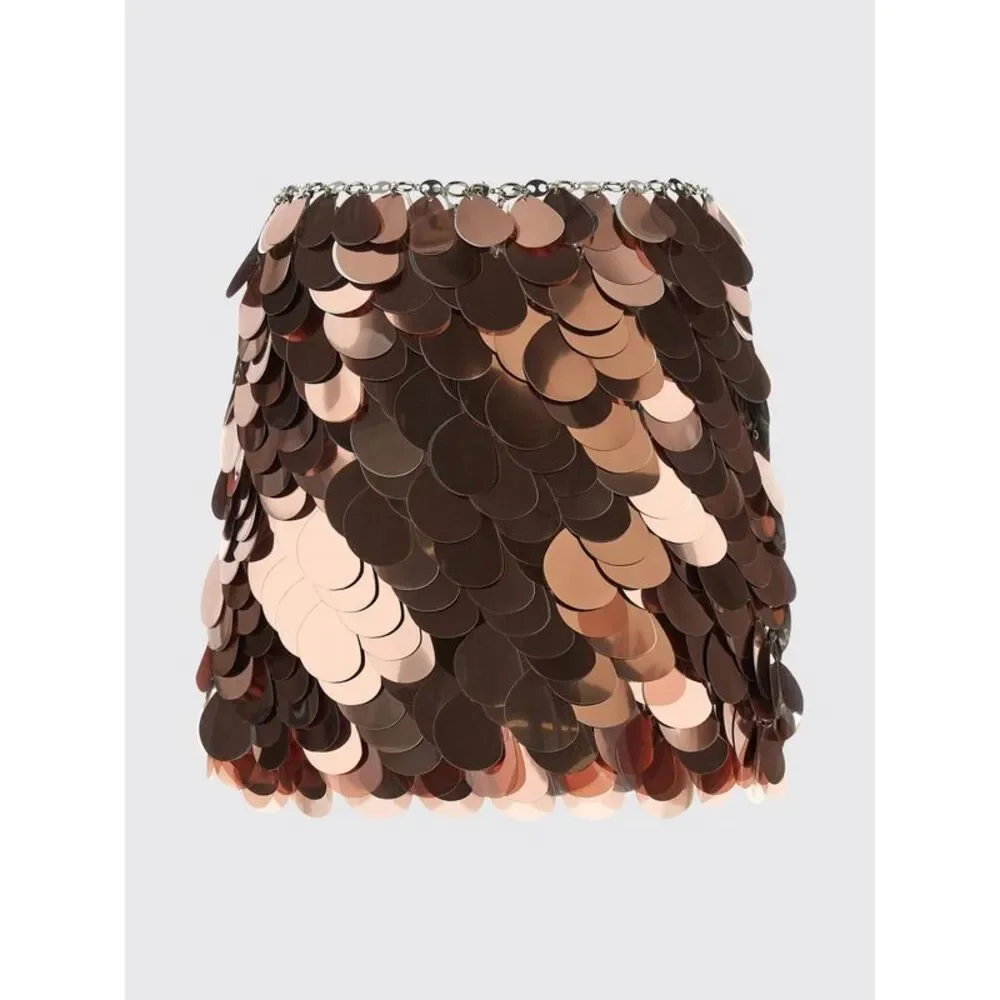 Rabanne Women Rabanne High-Waisted Sequin-Embellished Pencil Mini Skirt